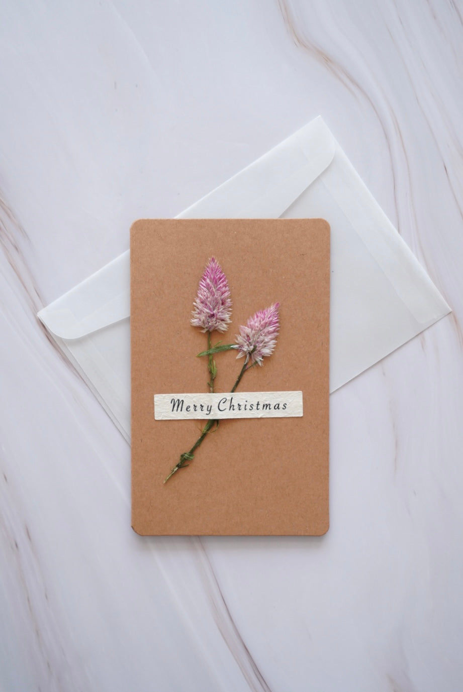 'MERRY CHRISTMAS' Card with「Phoenix-Tail Flowers」