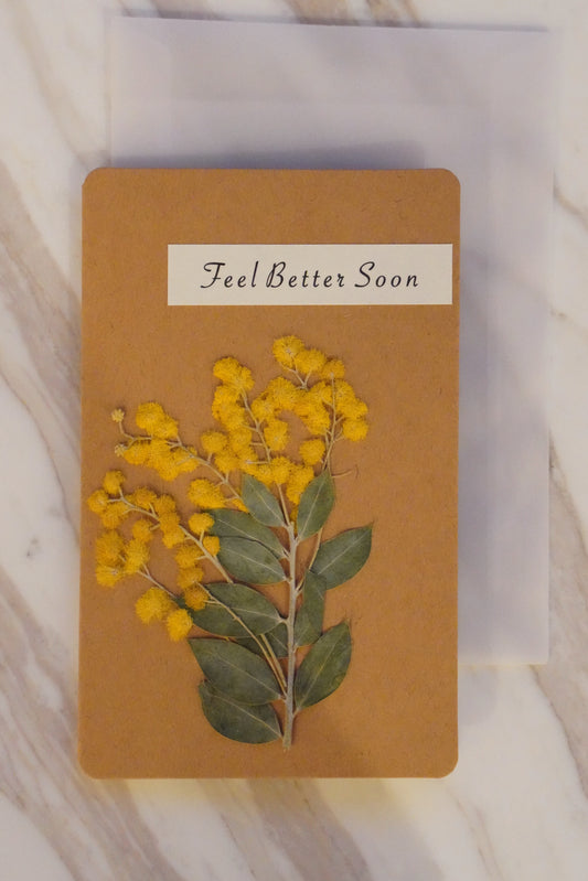 'Feel Better Soon' Card with「ACACIA FLOWER」