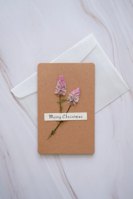 'MERRY CHRISTMAS' Card with「Phoenix-Tail Flowers」