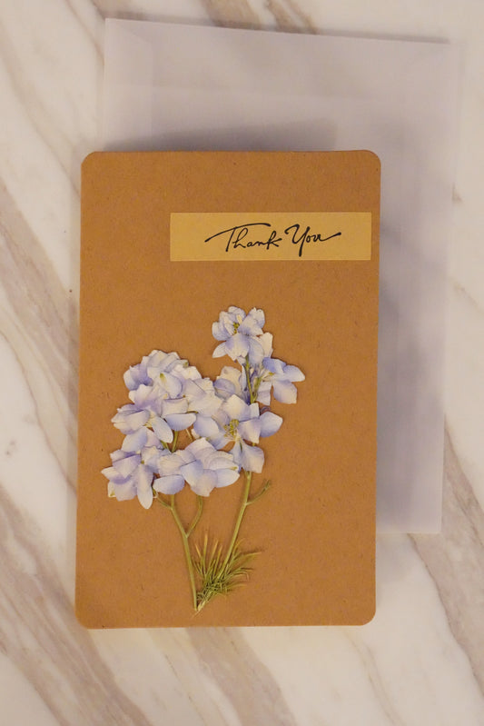 'Thank You' Card with「LARKSPUR」